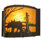 Meyda Lighting Bear at Lake 12" Timeless Bronze Wall Sconce With Honey Art Shade