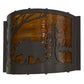 Meyda Lighting Bear at Lake 12" Timeless Bronze Wall Sconce With Honey Art Shade