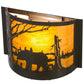 Meyda Lighting Bear at Lake 12" Timeless Bronze Wall Sconce With Honey Art Shade