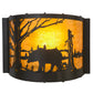 Meyda Lighting Bear at Lake 12" Timeless Bronze Wall Sconce With Honey Art Shade