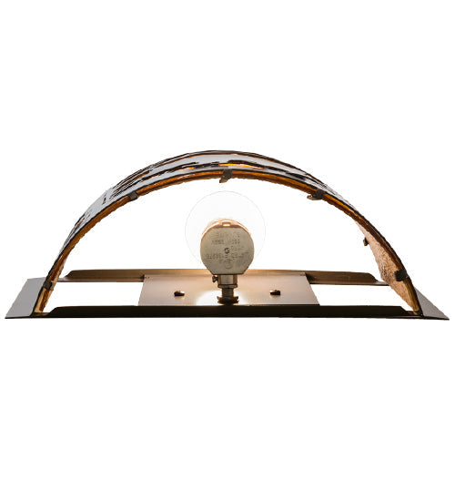 Meyda Lighting Bear at Lake 12" Timeless Bronze Wall Sconce With Honey Art Shade