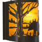 Meyda Lighting Bear at Lake 12" Timeless Bronze Wall Sconce With Honey Art Shade
