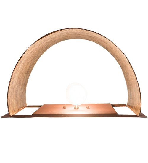 Meyda Lighting Bear at Lake 16" 2-Light Rust Wall Sconce With Amber Mica Shade Glass