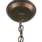 Meyda Lighting Bear at Lake 21" 4-Light Antique Copper Inverted Pendant Light With Silver Mica Shade Glass