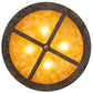 Meyda Lighting Bear at Lake 22" 4-Light Coffee Bean Inverted Pendant Light With Amber Mica Shade Glass