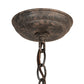 Meyda Lighting Bear at Lake 22" 4-Light Coffee Bean Inverted Pendant Light With Amber Mica Shade Glass