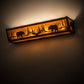 Meyda Lighting Bear at Lake 24" 4-Light Antique Copper Vanity Light With Amber Mica Shade Glass