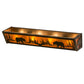 Meyda Lighting Bear at Lake 24" 4-Light Antique Copper Vanity Light With Amber Mica Shade Glass