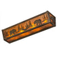 Meyda Lighting Bear at Lake 24" 4-Light Antique Copper Vanity Light With Amber Mica Shade Glass