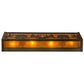 Meyda Lighting Bear at Lake 24" 4-Light Antique Copper Vanity Light With Amber Mica Shade Glass