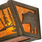 Meyda Lighting Bear at Lake 24" 4-Light Antique Copper Vanity Light With Amber Mica Shade Glass