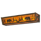 Meyda Lighting Bear at Lake 24" 4-Light Antique Copper Vanity Light With Amber Mica Shade Glass