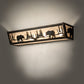 Meyda Lighting Bear at Lake 24" 4-Light Light Burnished Antique Copper Vanity Light With Silver Mica Shade Glass