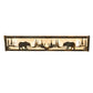 Meyda Lighting Bear at Lake 24" 4-Light Light Burnished Antique Copper Vanity Light With Silver Mica Shade Glass