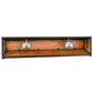 Meyda Lighting Bear at Lake 24" 4-Light Mahogany Bronze Vanity Light With Beige Art Shade Glass