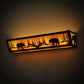 Meyda Lighting Bear at Lake 24" 4-Light Mahogany Bronze Vanity Light With Beige Art Shade Glass