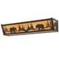 Meyda Lighting Bear at Lake 24" 4-Light Mahogany Bronze Vanity Light With Beige Art Shade Glass
