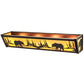 Meyda Lighting Bear at Lake 24" 4-Light Mahogany Bronze Vanity Light With Beige Art Shade Glass