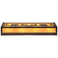 Meyda Lighting Bear at Lake 24" 4-Light Mahogany Bronze Vanity Light With Beige Art Shade Glass