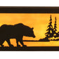 Meyda Lighting Bear at Lake 24" 4-Light Mahogany Bronze Vanity Light With Beige Art Shade Glass