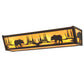 Meyda Lighting Bear at Lake 24" 4-Light Mahogany Bronze Vanity Light With Beige Art Shade Glass