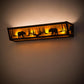 Meyda Lighting Bear at Lake 24" 4-Light Oil Rubbed Bronze Vanity Light With Amber Mica Shade Glass