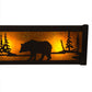 Meyda Lighting Bear at Lake 24" 4-Light Oil Rubbed Bronze Vanity Light With Amber Mica Shade Glass