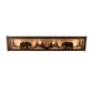 Meyda Lighting Bear at Lake 24" 4-Light Oil Rubbed Bronze Vanity Light With Silver Mica Shade Glass