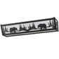 Meyda Lighting Bear at Lake 24" 4-Light Oil Rubbed Bronze Vanity Light With White Art Shade Glass