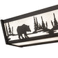 Meyda Lighting Bear at Lake 24" 4-Light Oil Rubbed Bronze Vanity Light With White Art Shade Glass