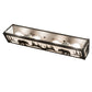 Meyda Lighting Bear at Lake 24" 4-Light Oil Rubbed Bronze Vanity Light With White Art Shade Glass