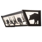 Meyda Lighting Bear at Lake 24" 4-Light Oil Rubbed Bronze Vanity Light With White Art Shade Glass