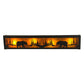 Meyda Lighting Bear at Lake 24" 4-Light Textured Black Vanity Light With Amber Mica Shade Glass