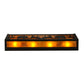 Meyda Lighting Bear at Lake 24" 4-Light Textured Black Vanity Light With Amber Mica Shade Glass