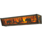 Meyda Lighting Bear at Lake 24" 4-Light Timeless Bronze Vanity Light With Amber Mica Shade Glass