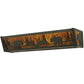 Meyda Lighting Bear at Lake 24" 4-Light Timeless Bronze Vanity Light With Amber Mica Shade Glass