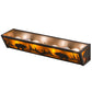 Meyda Lighting Bear at Lake 24" 4-Light Timeless Bronze Vanity Light With Amber Mica Shade Glass