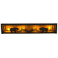 Meyda Lighting Bear at Lake 24" 4-Light Timeless Bronze Vanity Light With Amber Mica Shade Glass