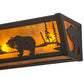 Meyda Lighting Bear at Lake 24" 4-Light Timeless Bronze Vanity Light With Amber Mica Shade Glass