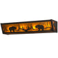 Meyda Lighting Bear at Lake 24" 4-Light Timeless Bronze Vanity Light With Amber Mica Shade Glass