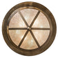 Meyda Lighting Bear at Lake 24" 8-Light Antique Copper Inverted Pendant Light With Silver Mica Shade Glass