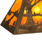 Meyda Lighting Bear at Lake 33" 6-Light Antique Copper Island Pendant Light With Amber Mica Shade Glass