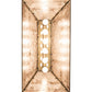 Meyda Lighting Bear at Lake 33" 6-Light Antique Copper Island Pendant Light With Silver Mica Shade Glass