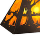 Meyda Lighting Bear at Lake 33" 6-Light Mahogany Bronze Island Pendant Light With Amber Mica Shade Glass