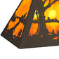 Meyda Lighting Bear at Lake 33" 6-Light Oil Rubbed Bronze Island Pendant Light With Amber Mica Shade Glass