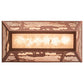 Meyda Lighting Bear at Lake 33" 6-Light Rust Flush Mount Light With Silver Mica Shade Glass