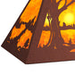 Meyda Lighting Bear at Lake 33" 6-Light Rust Island Pendant Light With Amber Mica Shade Glass