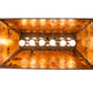 Meyda Lighting Bear at Lake 33" 6-Light Timeless Bronze Island Pendant Light With Amber Mica Shade Glass