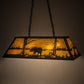 Meyda Lighting Bear at Lake 39" 6-Light Timeless Bronze Island Pendant Light With Honey Art Shade Glass