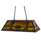 Meyda Lighting Bear at Lake 39" 6-Light Timeless Bronze Island Pendant Light With Honey Art Shade Glass